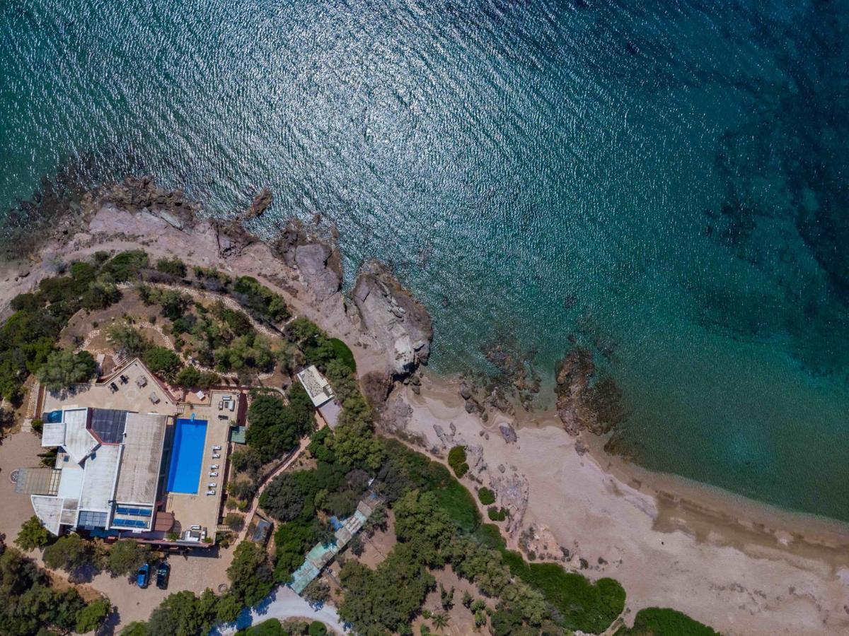 Black Diamond Beachfront Pool Villa Pasithea In Sounio, Athens Sounion Exterior foto